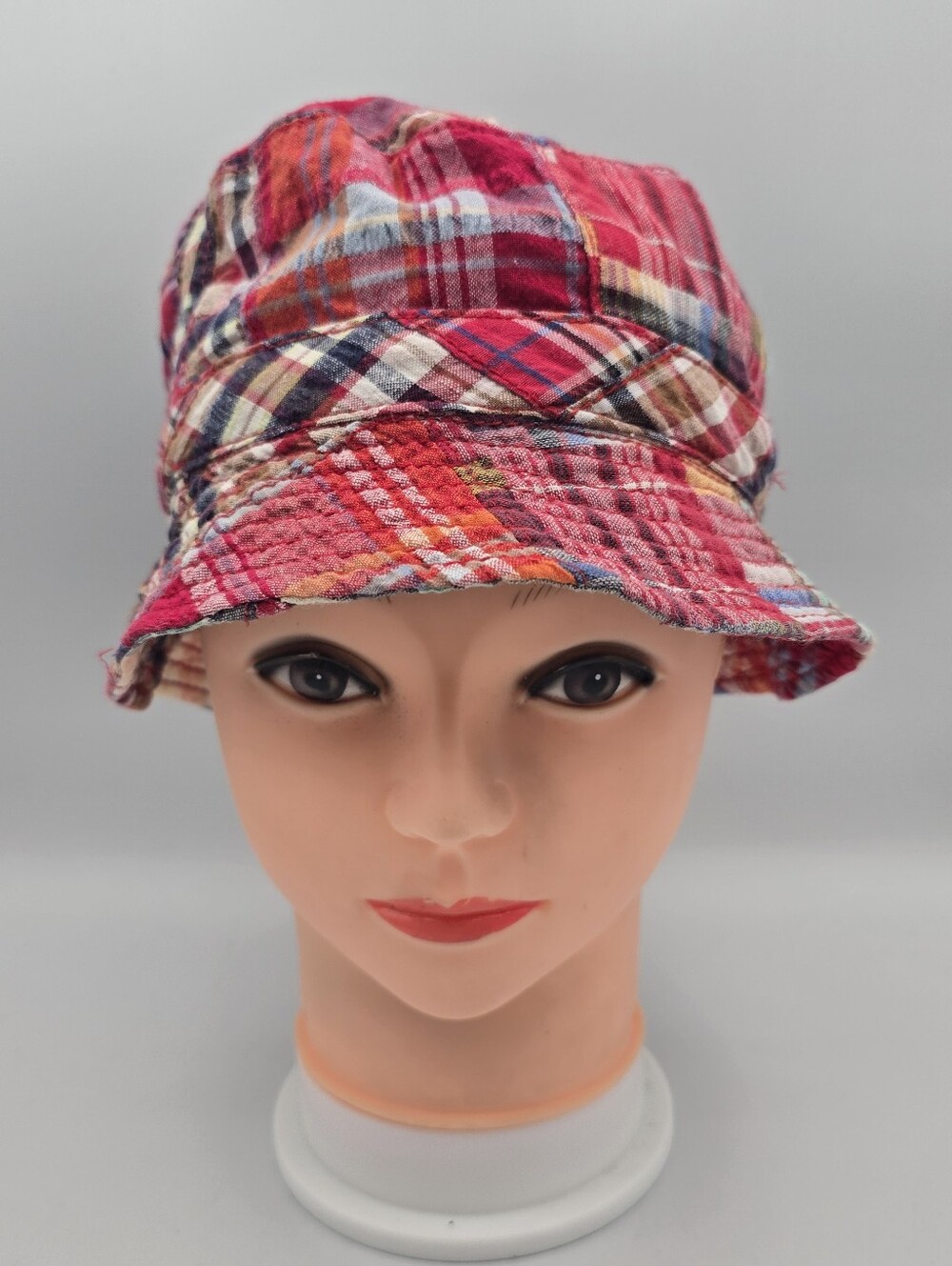 Unbranded Kids Multi-Colored Patchwork Plaid Bucket Hat One Size